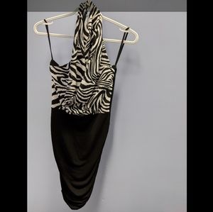 🔹️ Zebra and black dress